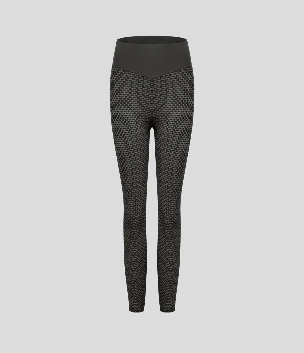 High Waisted Ruched Honeycomb Yoga Leggings