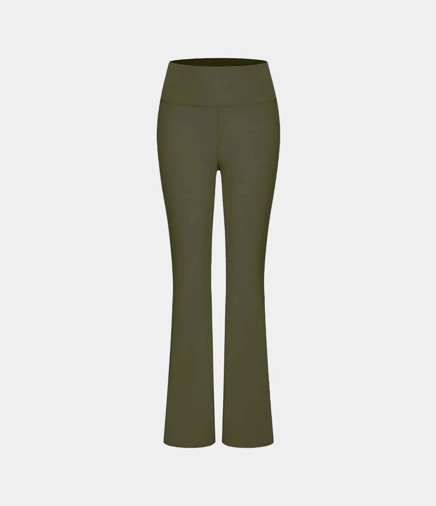 High Waisted Back Pocket Plain Slight Flare Leggings - Lixoval
