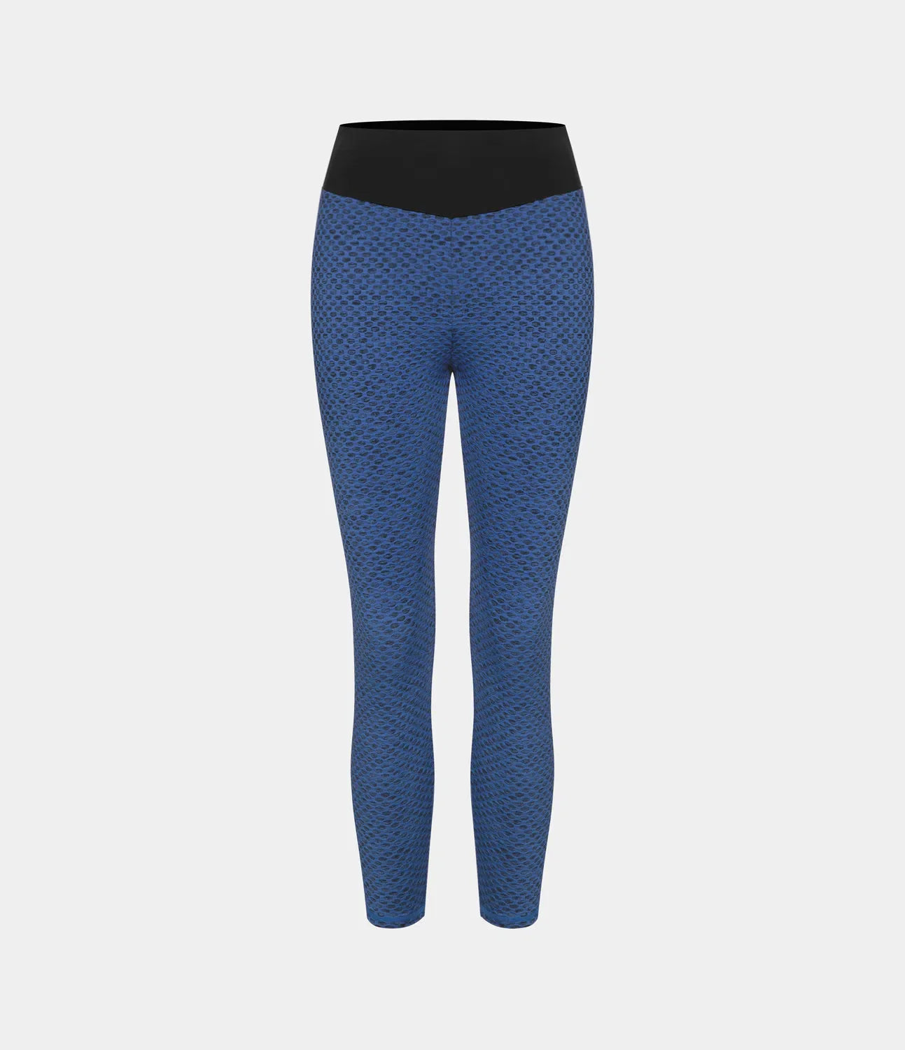 High Waisted Ruched Honeycomb Yoga Leggings