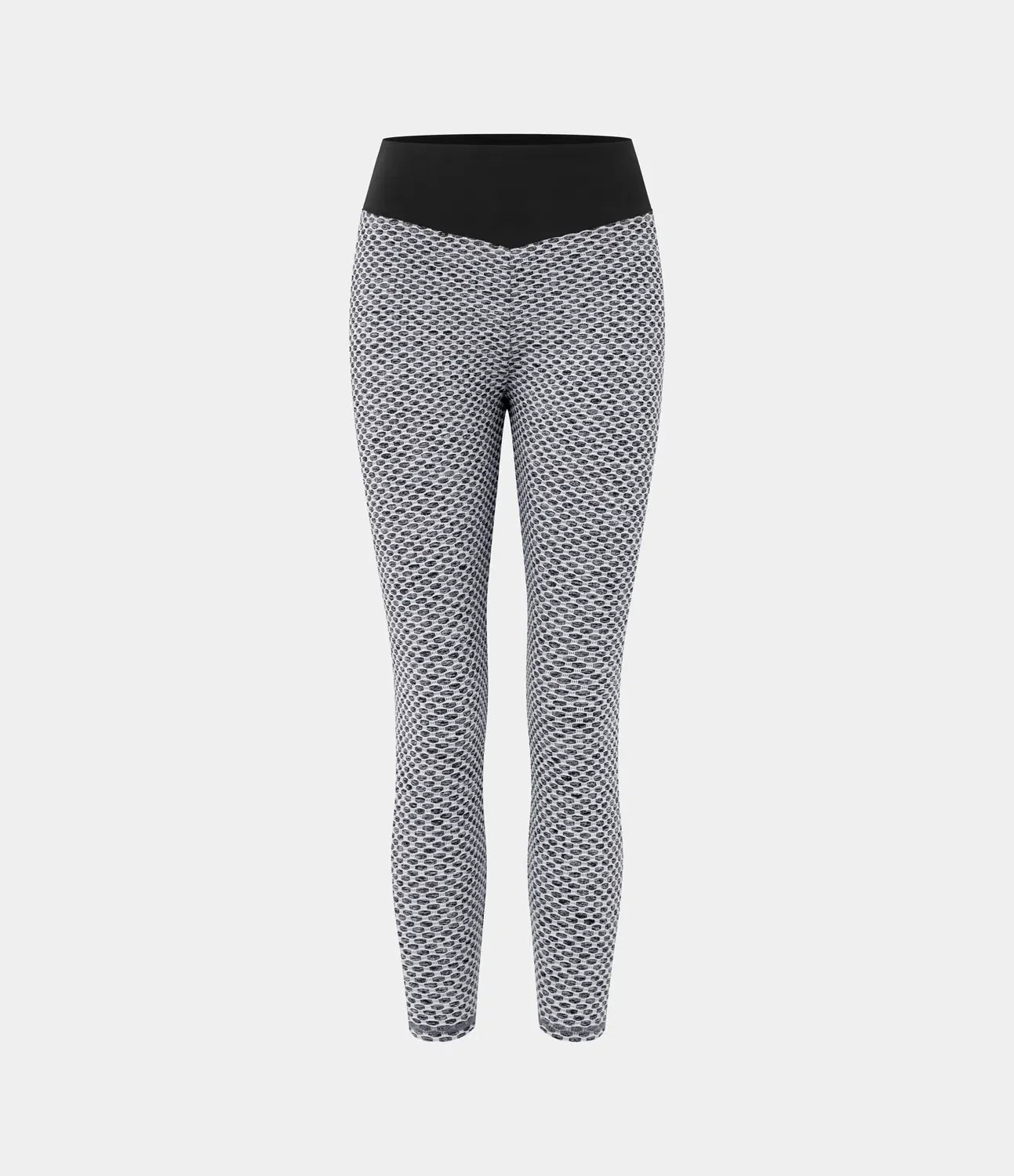 High Waisted Ruched Honeycomb Yoga Leggings
