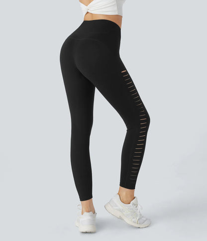 High Waisted Ripped Yoga 7/8 Leggings