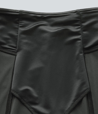 SoCinched High Waisted Tummy Control Faux Leather Foil Print Stretchy Party Leggings