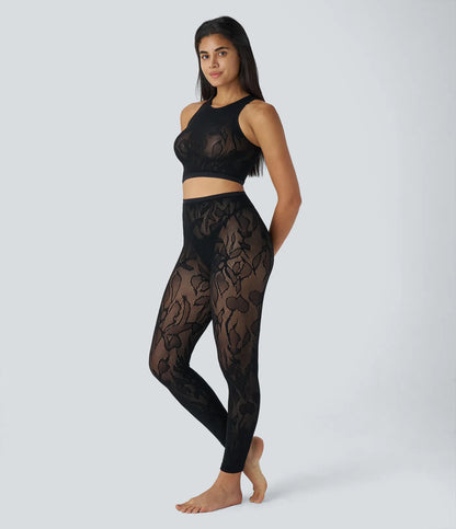 Seamless Flow High Waisted Cut Out Casual 7/8 Leggings