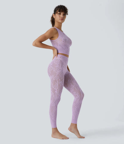 Seamless Flow High Waisted Cut Out Casual 7/8 Leggings