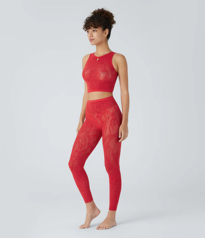 Seamless Flow High Waisted Cut Out Casual 7/8 Leggings