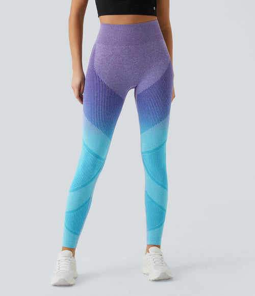 Seamless Flow High Waisted Gradient Running Leggings