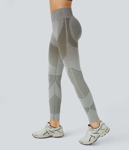 Seamless Flow High Waisted Gradient Running Leggings