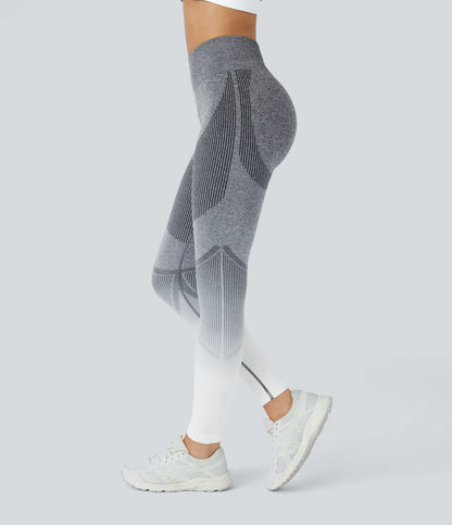 Seamless Flow High Waisted Gradient Running Leggings