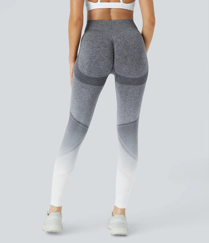 Seamless Flow High Waisted Gradient Running Leggings