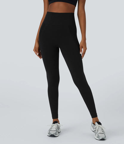 Seamless Flow High Waisted Ruched 7/8 Yoga Leggings