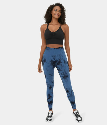 Seamless Flow High Waisted Tie Dye Yoga Leggings