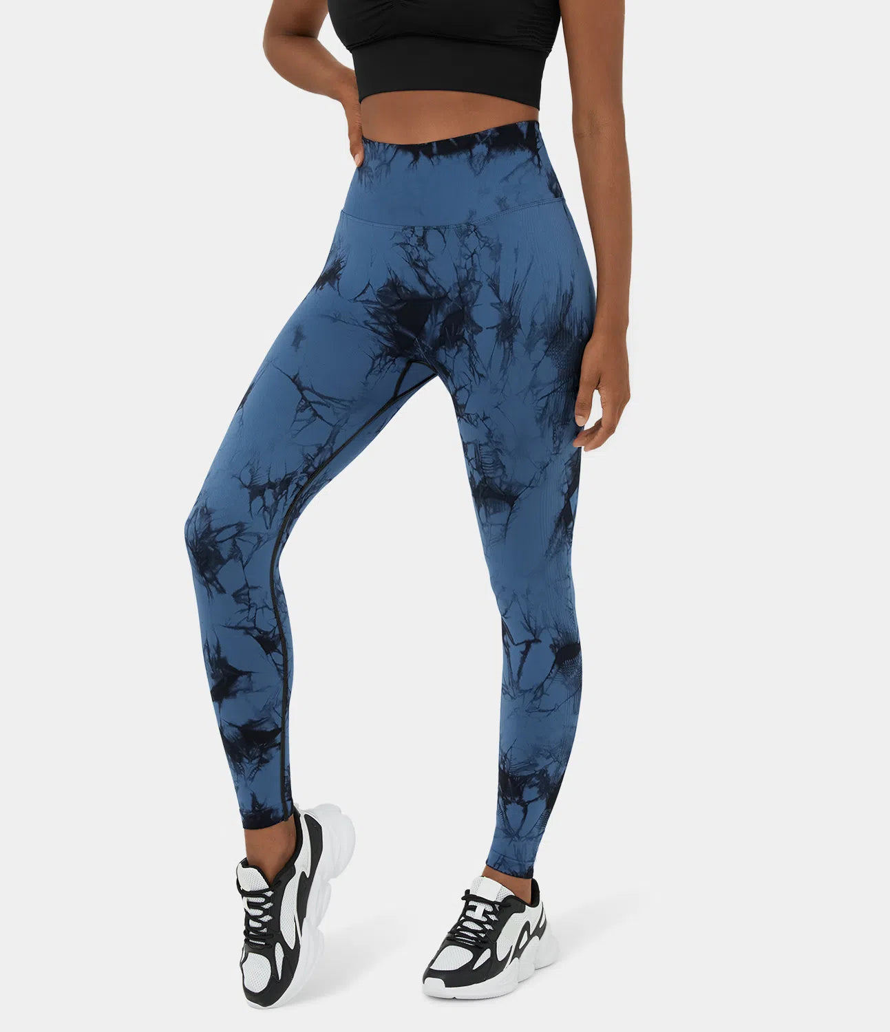 Seamless Flow High Waisted Tie Dye Yoga Leggings