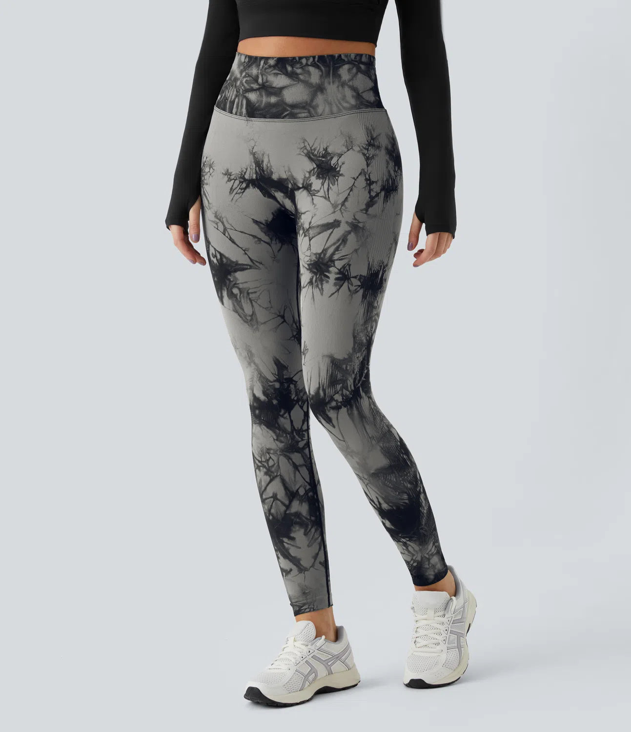 Seamless Flow High Waisted Tie Dye Yoga Leggings