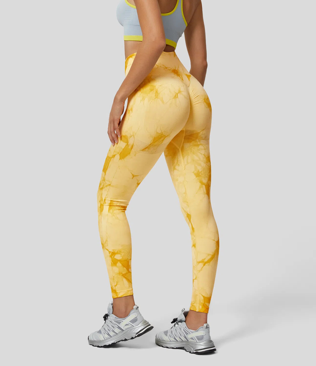 Seamless Flow High Waisted Tie Dye Yoga Leggings