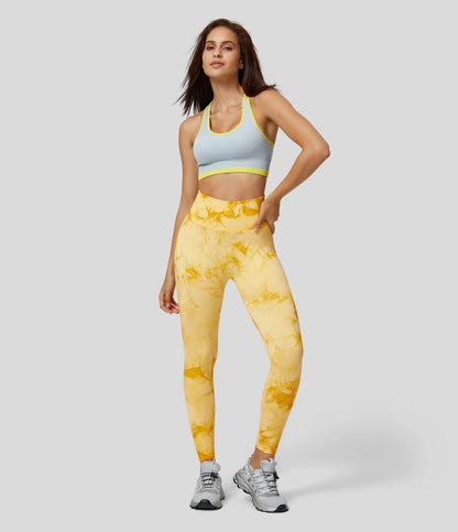 Seamless Flow High Waisted Tie Dye Yoga Leggings