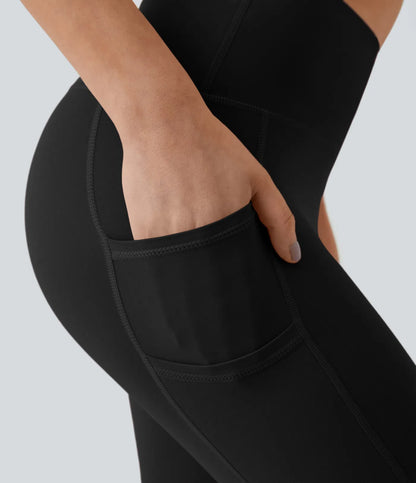 Softlyzero High Waisted Double Pockets Plain Leggings-UPF50+