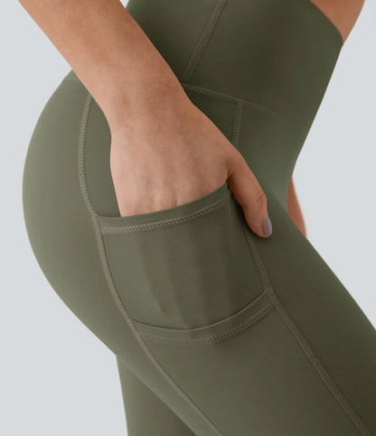 Softlyzero High Waisted Double Pockets Plain Leggings-UPF50+