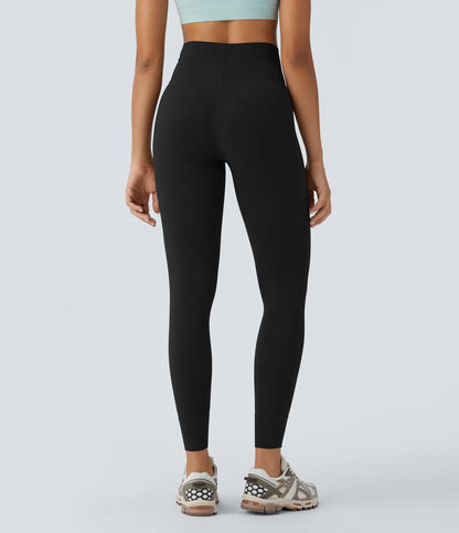 Softlyzero High Waisted Drawstring Yoga 7/8 Leggings-UPF50+