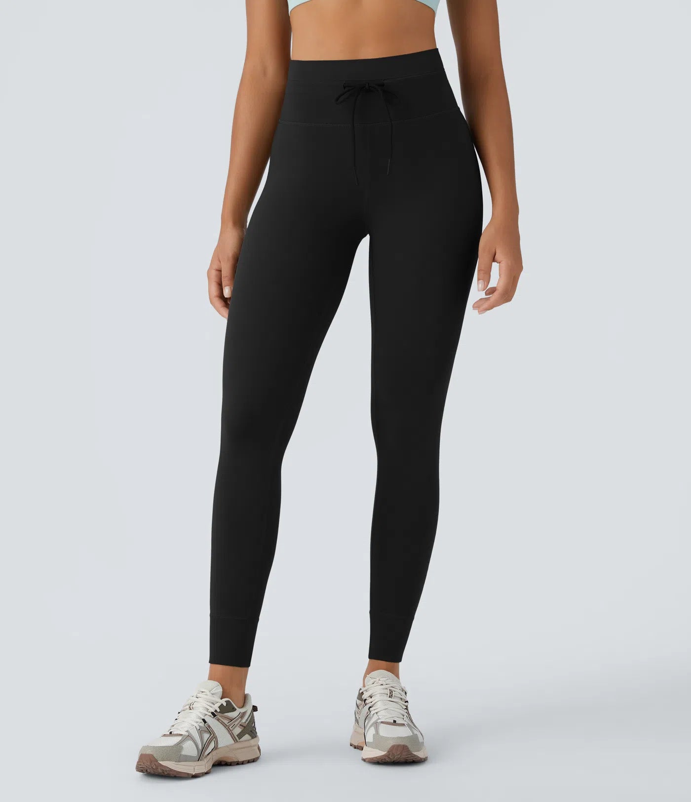 Softlyzero High Waisted Drawstring Yoga 7/8 Leggings-UPF50+