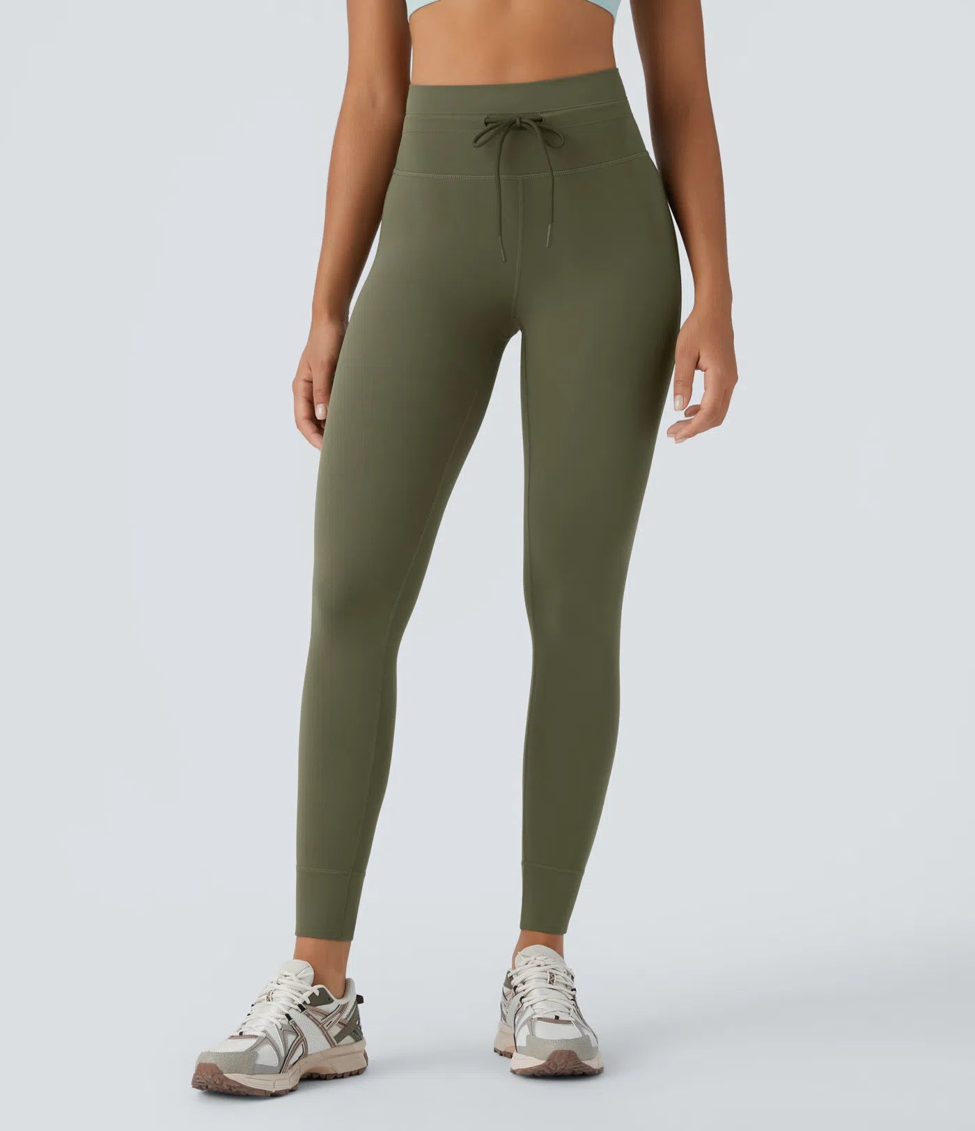 Softlyzero High Waisted Drawstring Yoga 7/8 Leggings-UPF50+