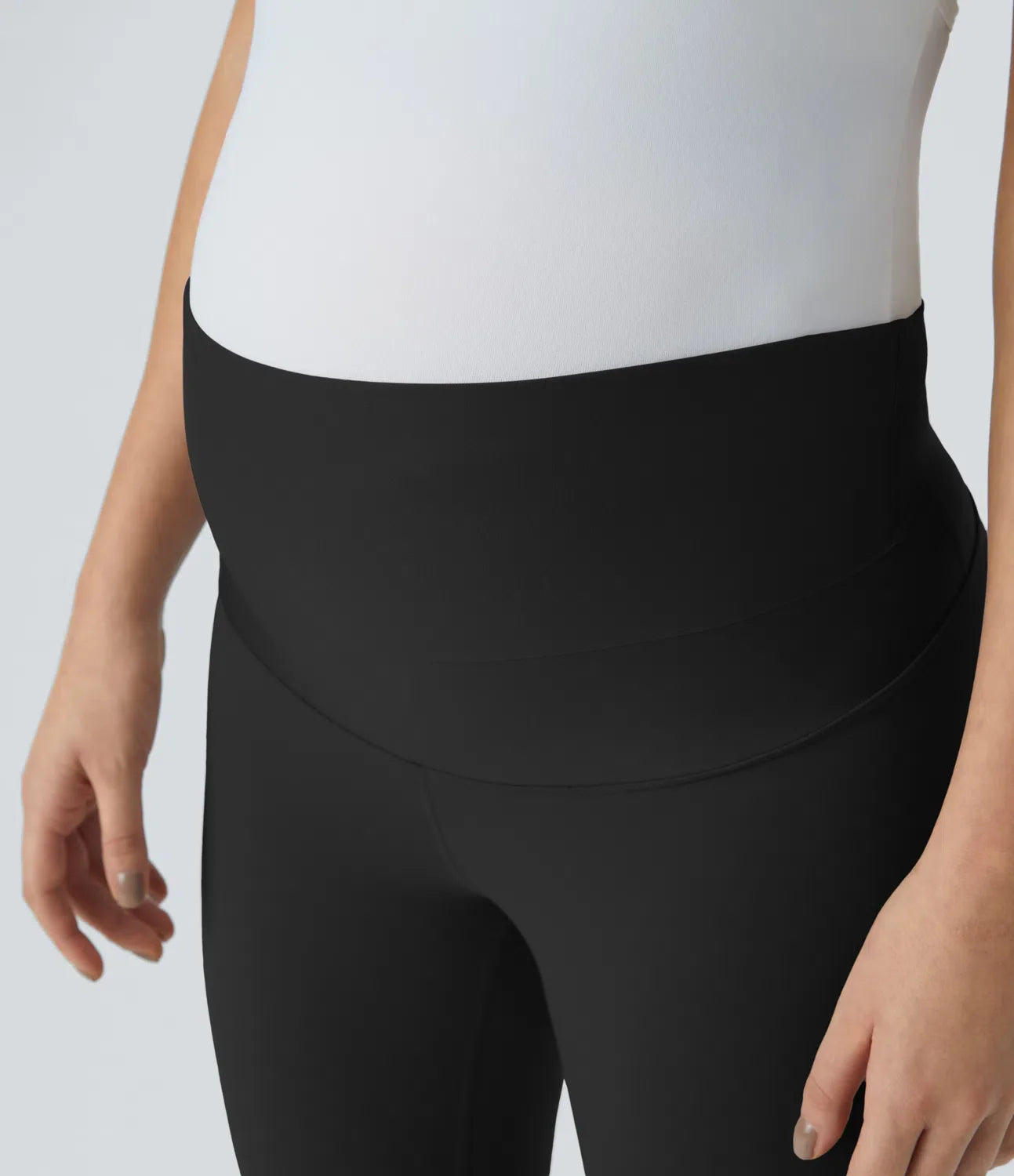 Softlyzero Super High Waisted Maternity Yoga 7/8 Leggings-UPF50+