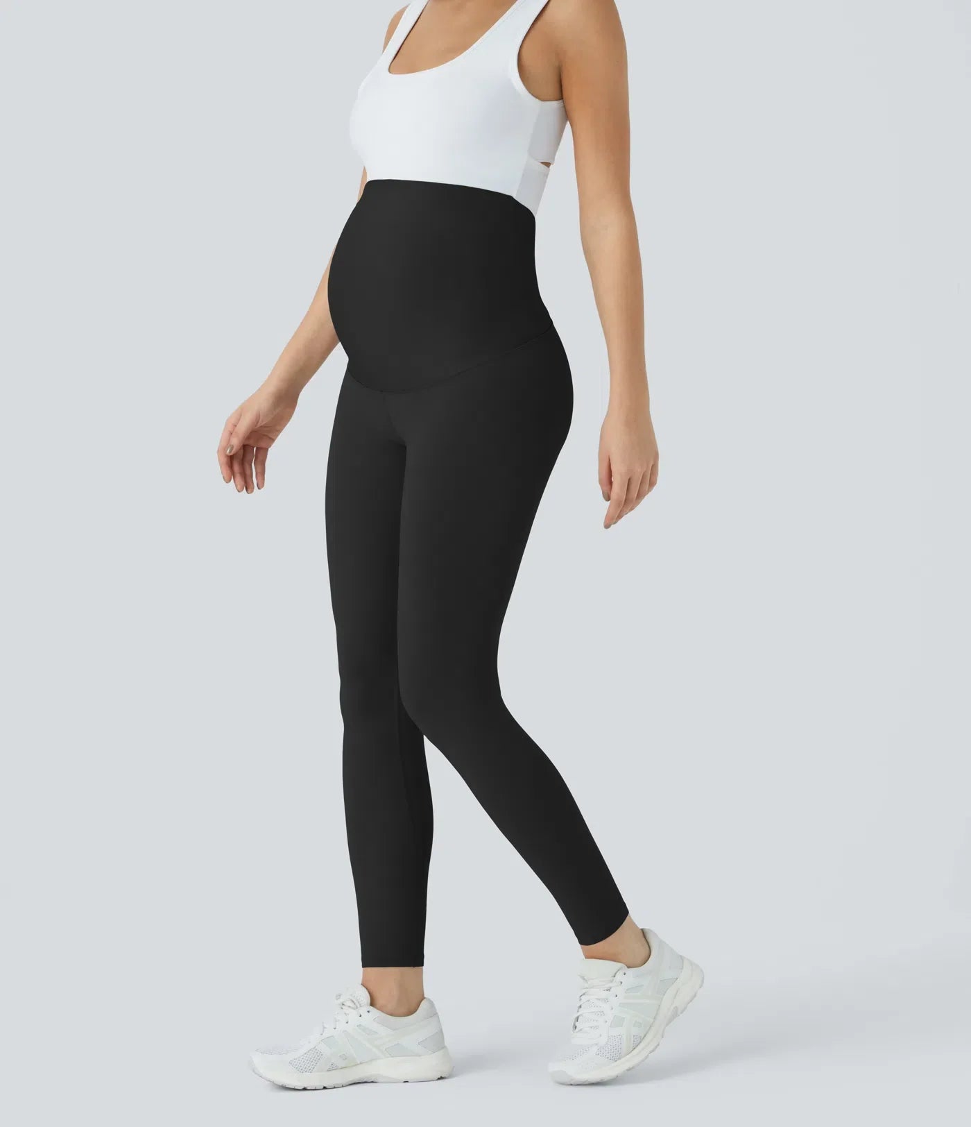 Softlyzero Super High Waisted Maternity Yoga 7/8 Leggings-UPF50+