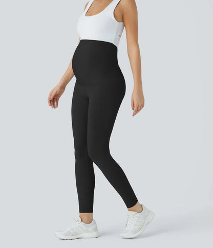 Softlyzero Super High Waisted Maternity Yoga 7/8 Leggings-UPF50+