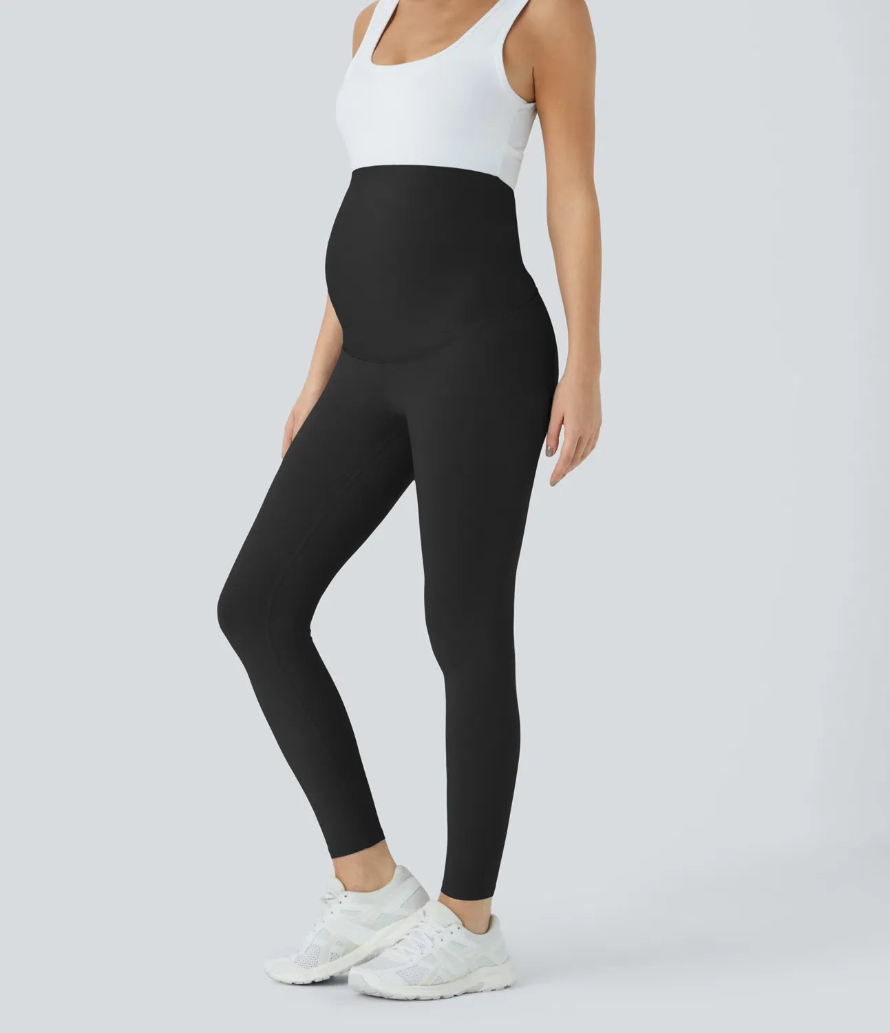 Softlyzero Super High Waisted Maternity Yoga 7/8 Leggings-UPF50+