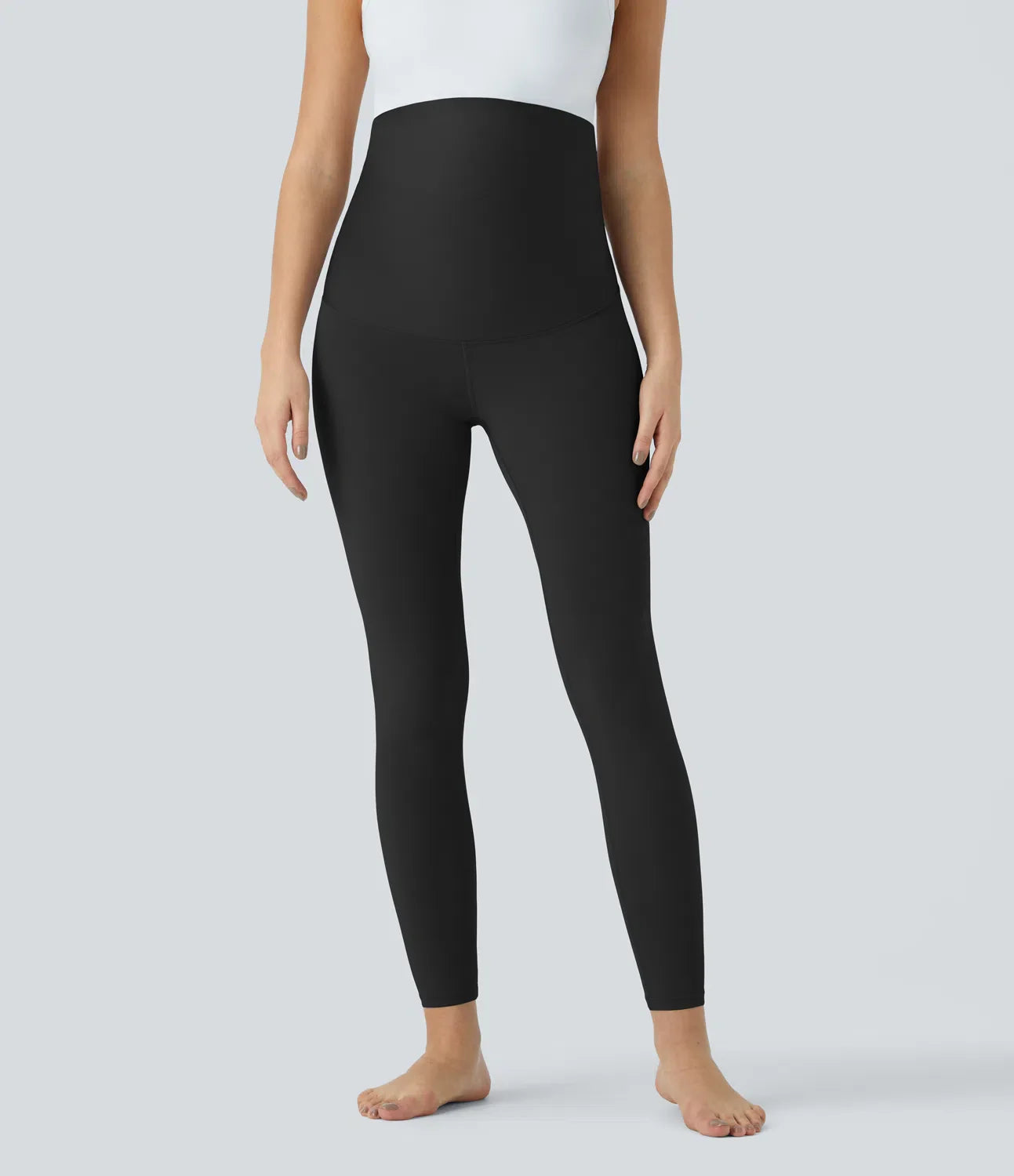 Softlyzero Super High Waisted Maternity Yoga 7/8 Leggings-UPF50+