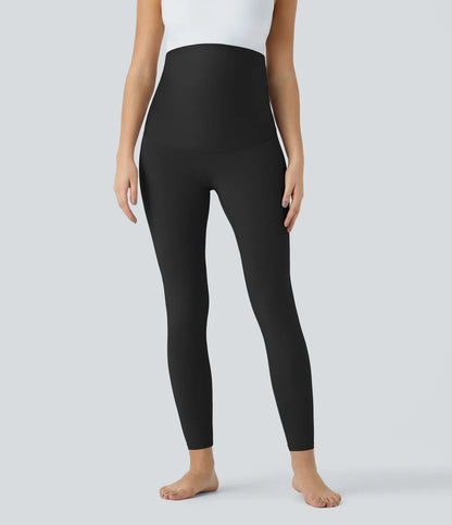 Softlyzero Super High Waisted Maternity Yoga 7/8 Leggings-UPF50+