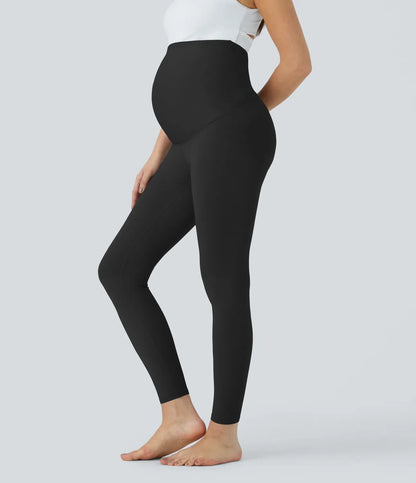 Softlyzero Super High Waisted Maternity Yoga 7/8 Leggings-UPF50+