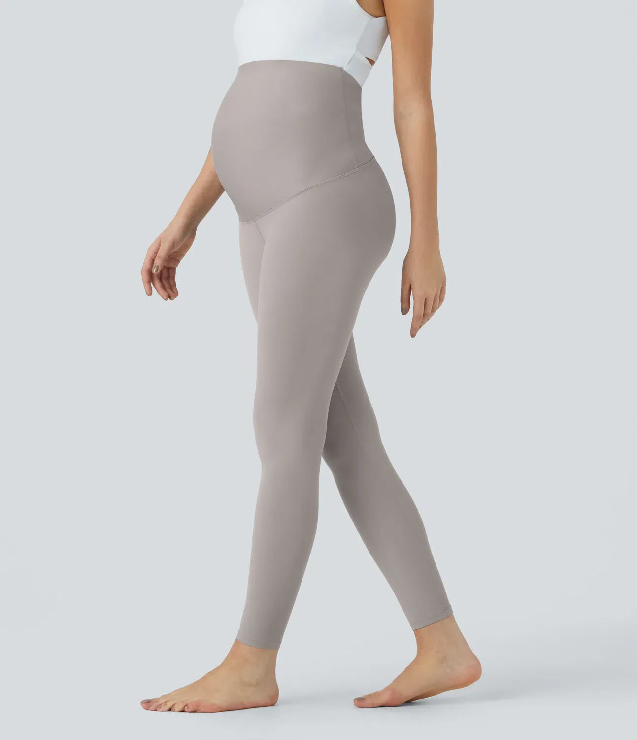 Softlyzero Super High Waisted Maternity Yoga 7/8 Leggings-UPF50+