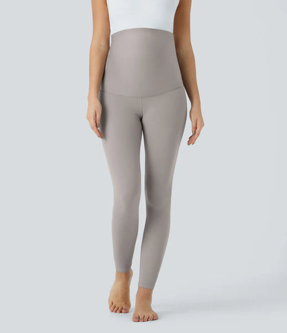Softlyzero Super High Waisted Maternity Yoga 7/8 Leggings-UPF50+