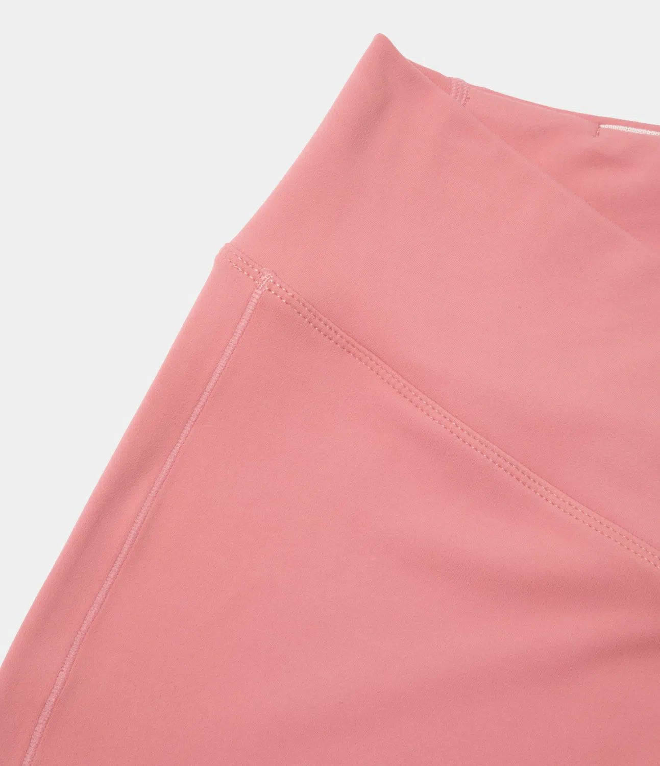 Crossover High Waisted Back Pocket Super Flare Leggings Candy Pink - Lixoval