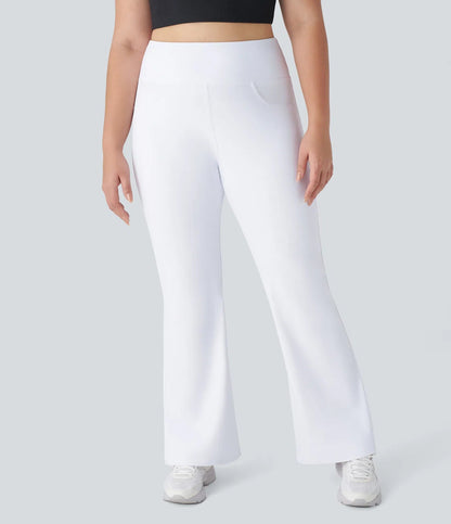 High Waisted Back Pocket Flare Yoga Leggings - Lixoval