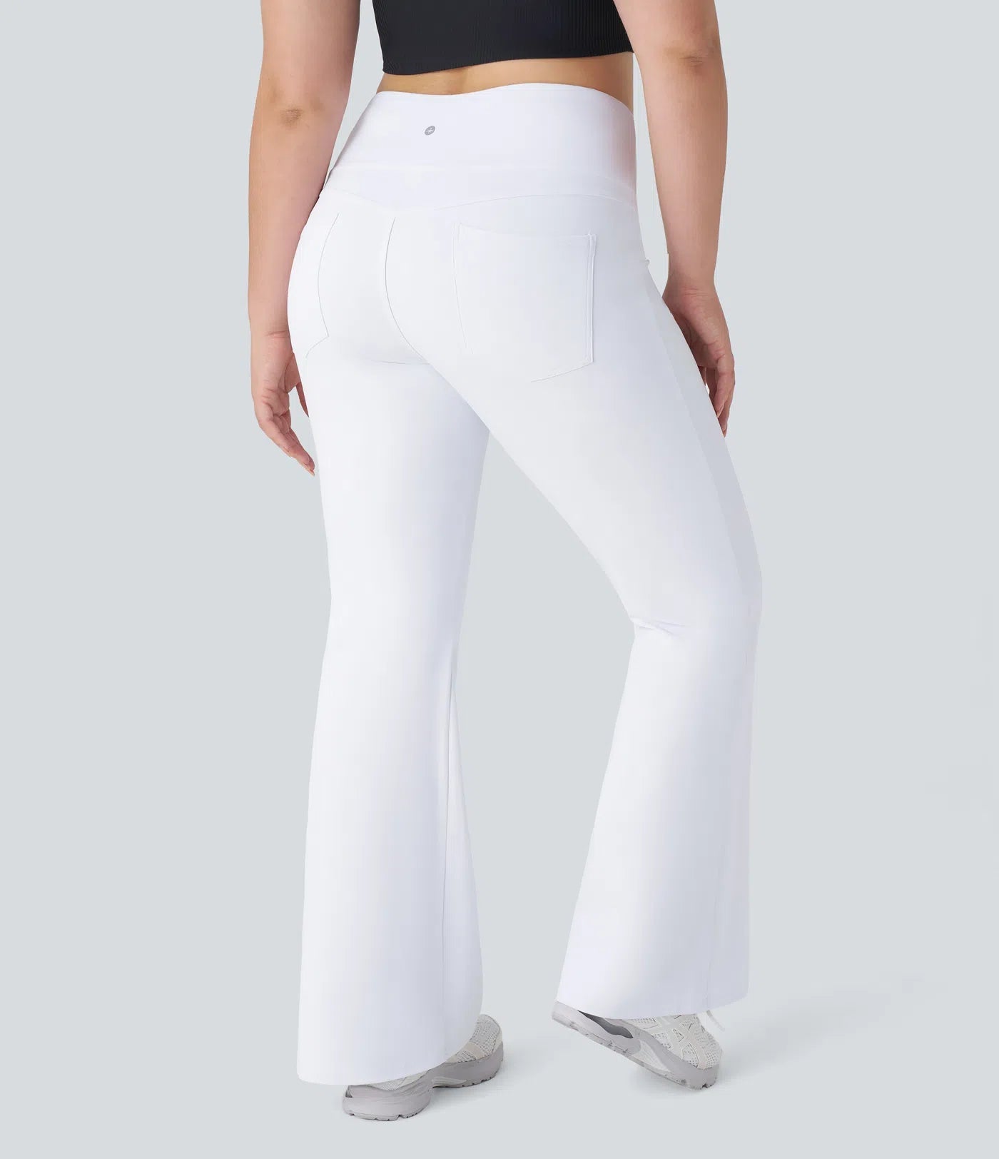 High Waisted Back Pocket Flare Yoga Leggings - Lixoval