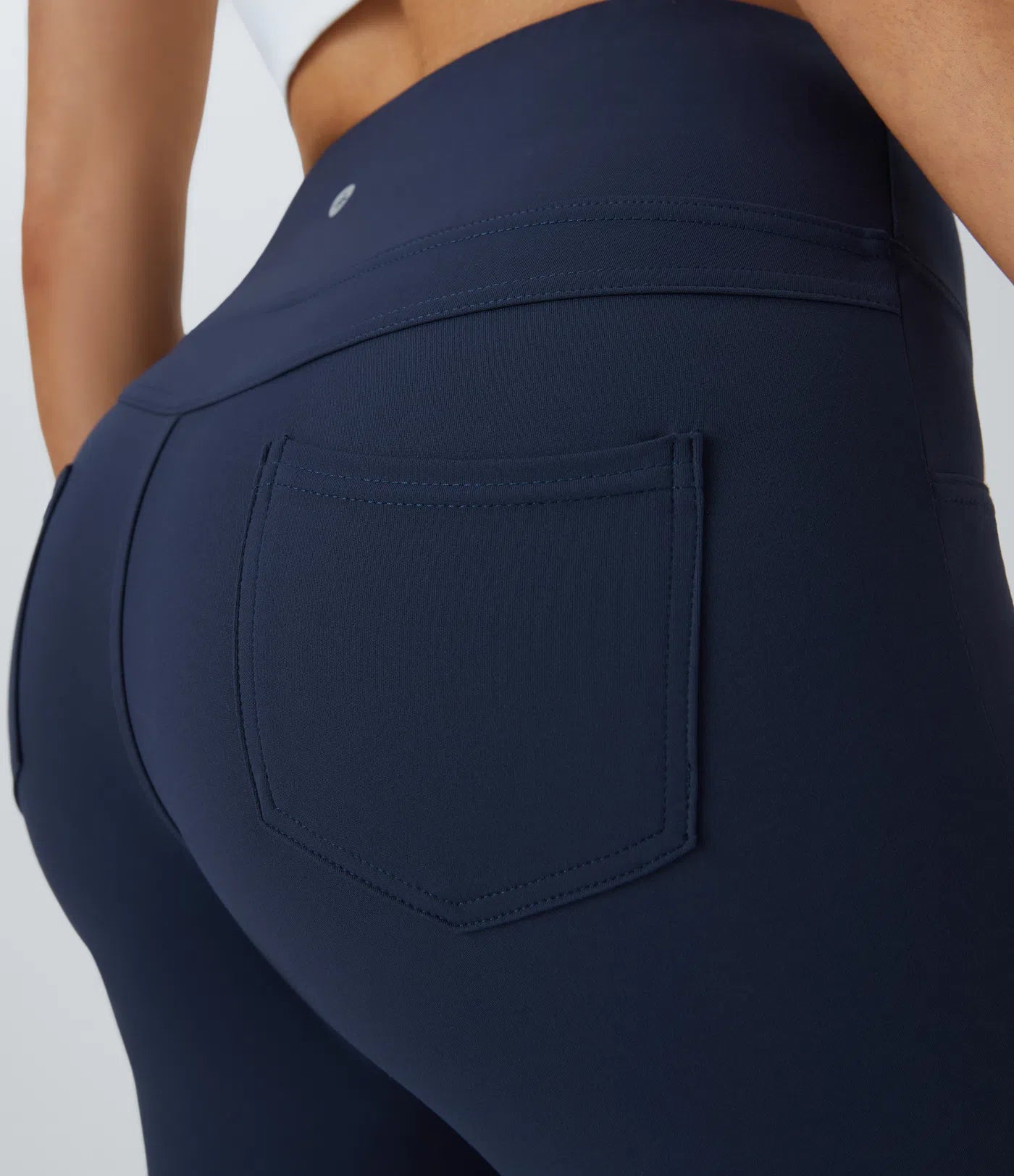 High Waisted Back Pocket Flare Yoga Leggings - Lixoval