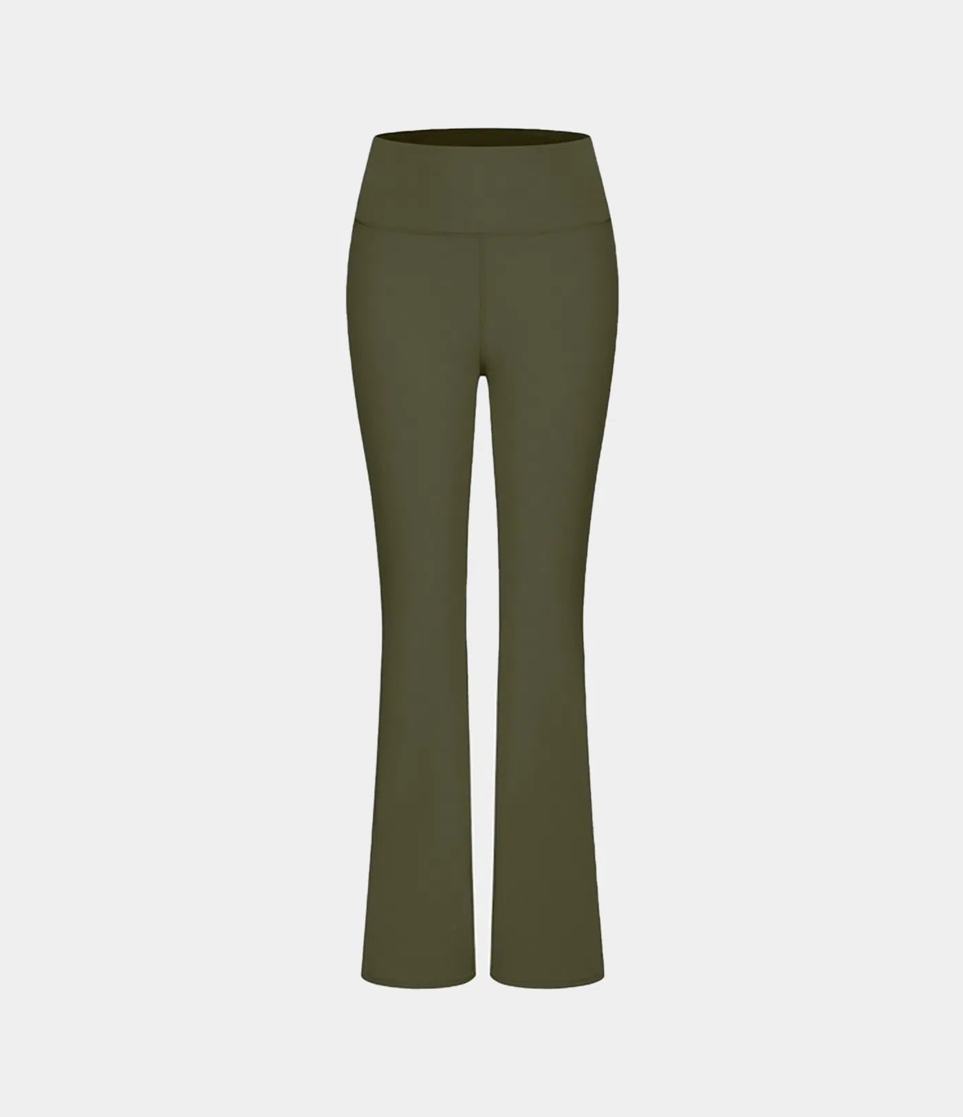 High Waisted Back Pocket Plain Slight Flare Leggings - Lixoval