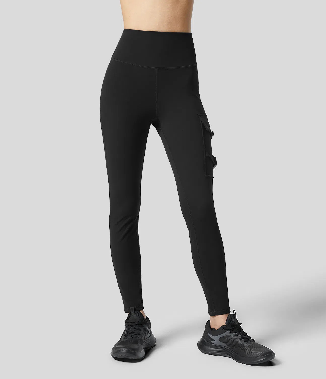 High Waisted Cargo Pocket Yoga 7/8 Leggings - Lixoval