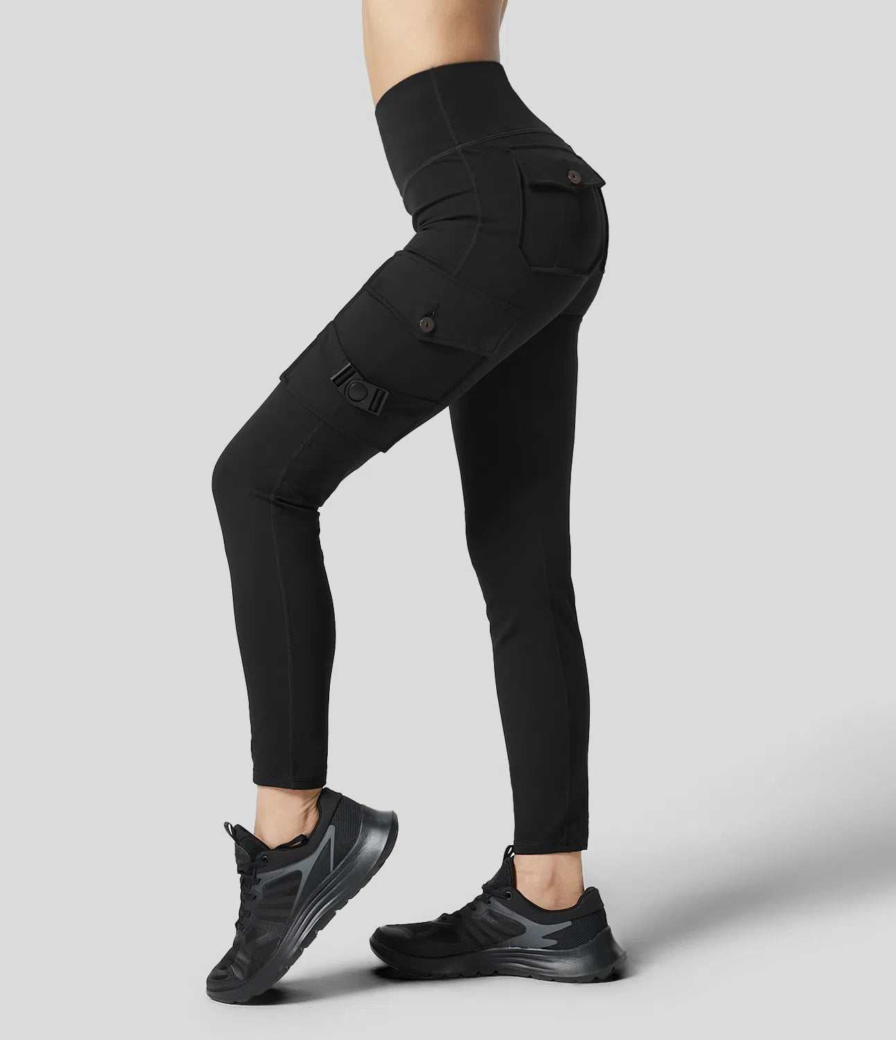 High Waisted Cargo Pocket Yoga 7/8 Leggings - Lixoval